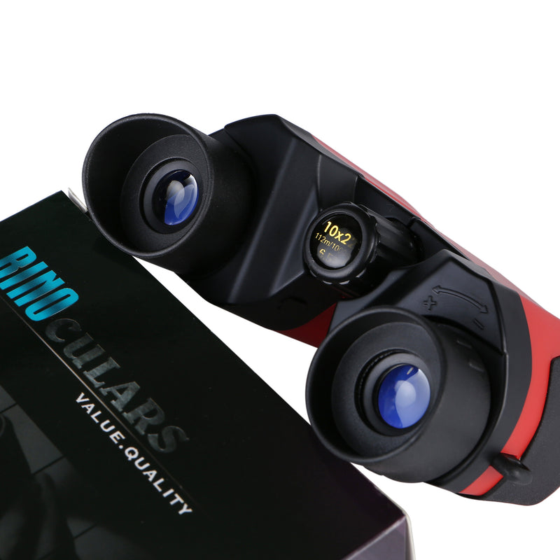 Black-silver (matte finish) 10x22 Kids Binoculars - Multi-Color Compact High-Definition Telescope for Outdoor Adventures & Concerts