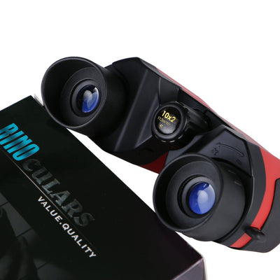 Pink (Glossy) 10x22 Kids Binoculars - Multi-Color Compact High-Definition Telescope for Outdoor Adventures & Concerts