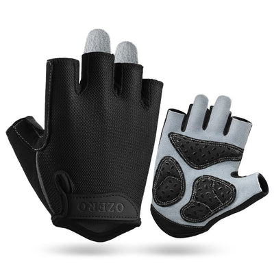 M Black Men's Summer Cycling Gloves - Breathable Half-Finger Non-Slip Fitness Training Gloves for Weightlifting