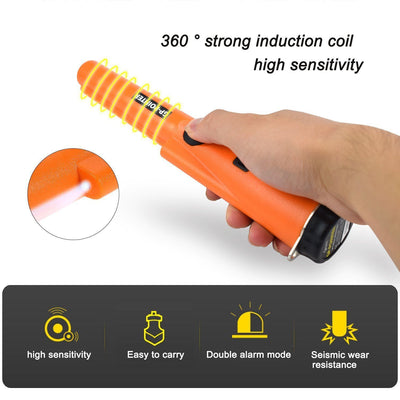 Black High-Sensitivity Metal Detector Pinpointer - GP Pointer with Vibration and Audio Alert for Treasure Hunting