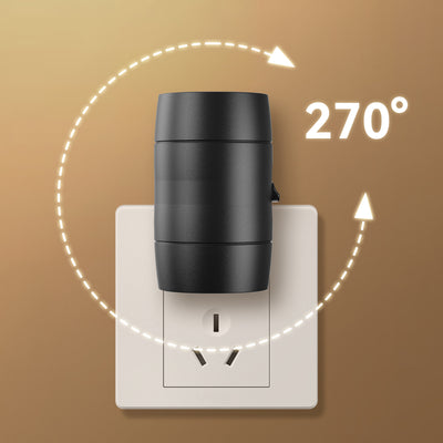 Adjustable Brightness Plug-In Night Light - Rotatable Motion Sensor Light for Hallway, Living Room, and Bedroom