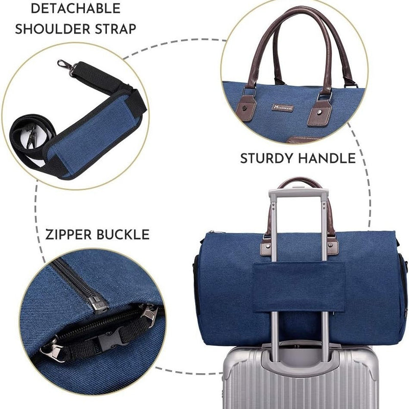 Dark Blue 45L Garment Duffel Bag - Men&