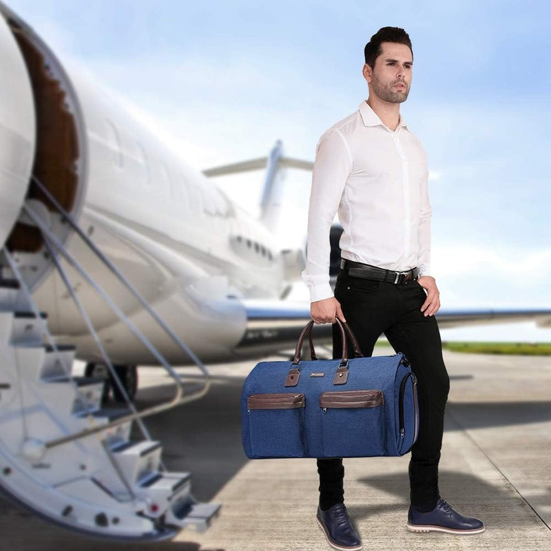 Dark Blue 45L Garment Duffel Bag - Men&