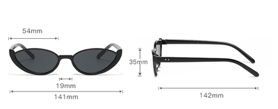 White Frame With Gray Flakes 2PCS Fashionable Cat-Eye Sunglasses for Women - Retro INS Style UV Protection Shades