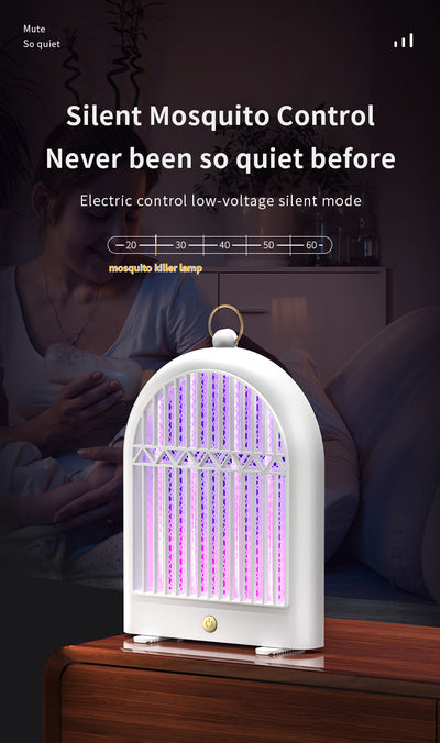 Black USB Wall-Mounted Mosquito Trap - UV Light Automatic Insect Zapper for Home and Dorm