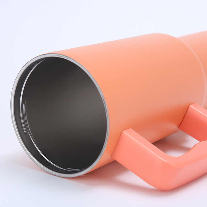 Pink 40oz Stainless Steel Tumbler with Handle & Straw - Large Capacity Car Cup