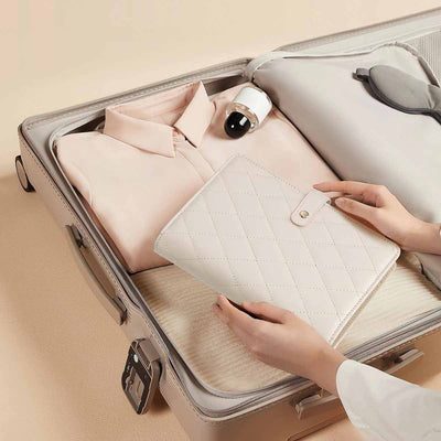 Green Foldable Travel Jewelry Organizer - Velvet Zippered Case with Transparent Pages & Detachable Pouches