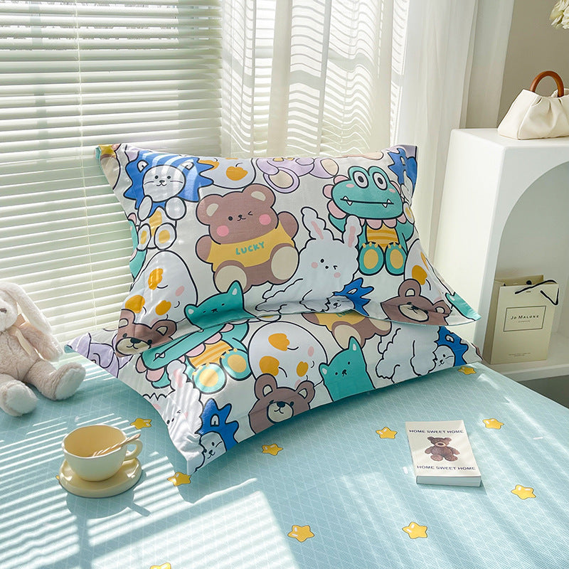 Zoo 100% Cotton Pillowcase Set (Pack of 2) - Breathable Standard Size 48x74cm Pure Cotton Pillow Covers