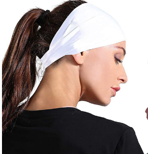 Dark Red 5-Pack Wide Sports Headbands for Women - Non-Slip Yoga Headwraps with Sweat-Wicking Fabric (88% Nylon+12% Spandex)