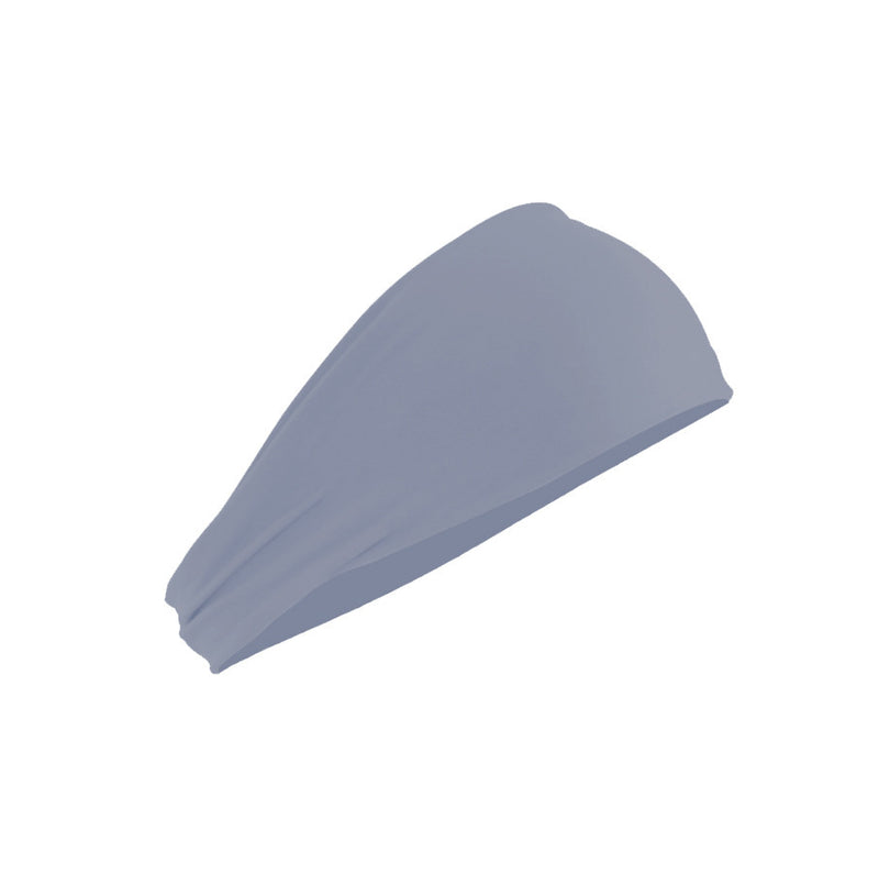 Grey 5-Pack Wide Sports Headbands for Women - Non-Slip Yoga Headwraps with Sweat-Wicking Fabric (88% Nylon+12% Spandex)