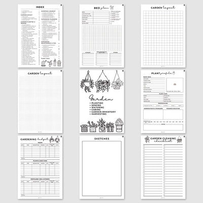 2-Pack Gardening Journal Set - 28.5x21cm (11.22x8.27in) Plant Care Tracker with Watering Schedule - Indoor/Outdoor Polarimeter Logbooks
