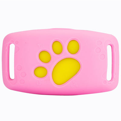 Pink Real-Time Pet GPS Tracker Locator - Magnetic Charging, Multi-Mode Positioning for Dogs & Cats