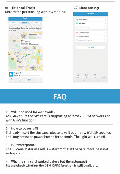 Pink Real-Time Pet GPS Tracker Locator - Magnetic Charging, Multi-Mode Positioning for Dogs & Cats