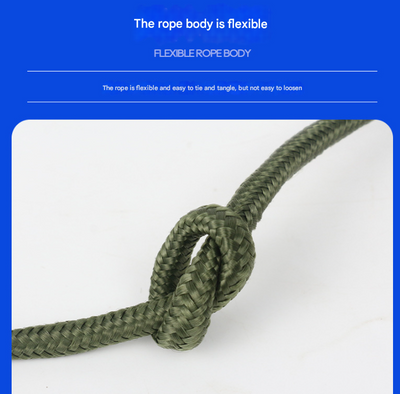 Red-white With Wire Core Heavy Duty Adjustable Clothesline Set (4 Pack) - 10m Steel Wire Core Nylon Rope with Hooks for Outdoor & Camping