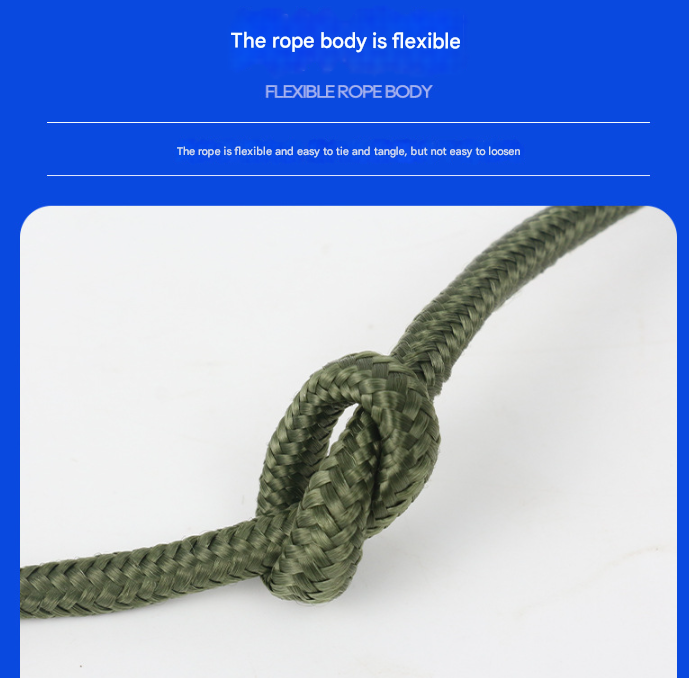 Green With Wire Core Heavy Duty Adjustable Clothesline Set (4 Pack) - 15m Steel Wire Core Nylon Rope with Hooks for Outdoor & Camping