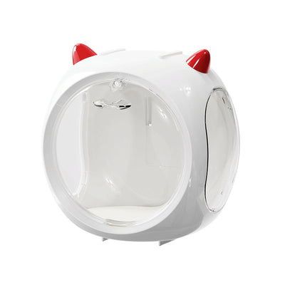 2PCS White Cute Magnetic Display Case - Dustproof 'Space Capsule' Box for Figures & Collectibles