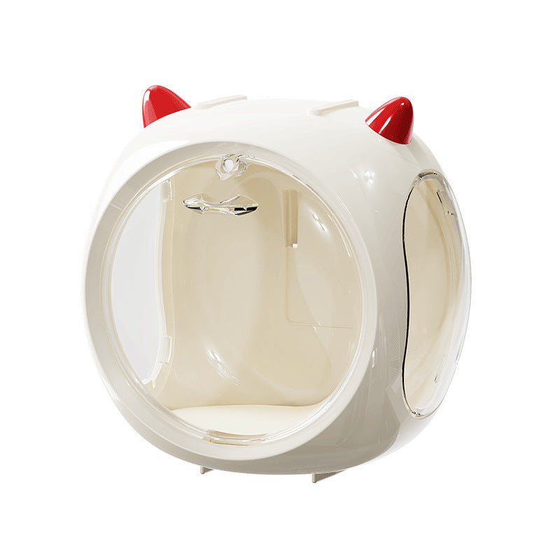 2PCS Beige Cute Magnetic Display Case - Dustproof &