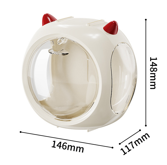 2PCS Beige Cute Magnetic Display Case - Dustproof &