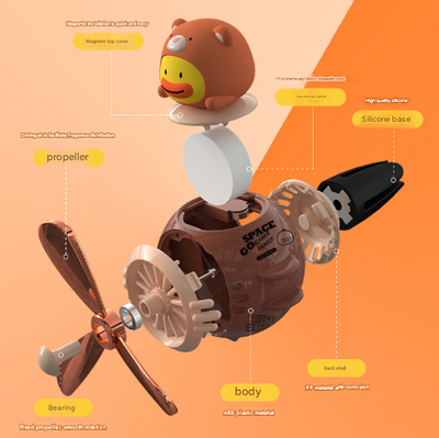 Orange Snoopy Cute Car Air Vent Clip Freshener - Decorative Scent Diffuser for Automotive Interiors