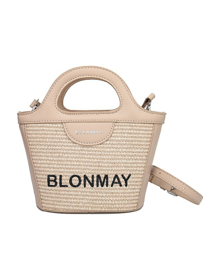 Small and lightweight khaki BLONMAY bucket bag, perfect for everyday use