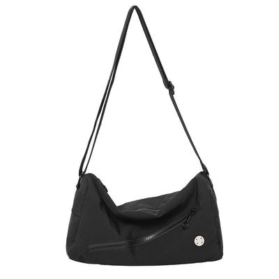 An elegant black shoulder bag for travel and work