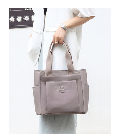 Modern Milk tea color Shoulder Bag with Multiple Pockets - Perfect for Work