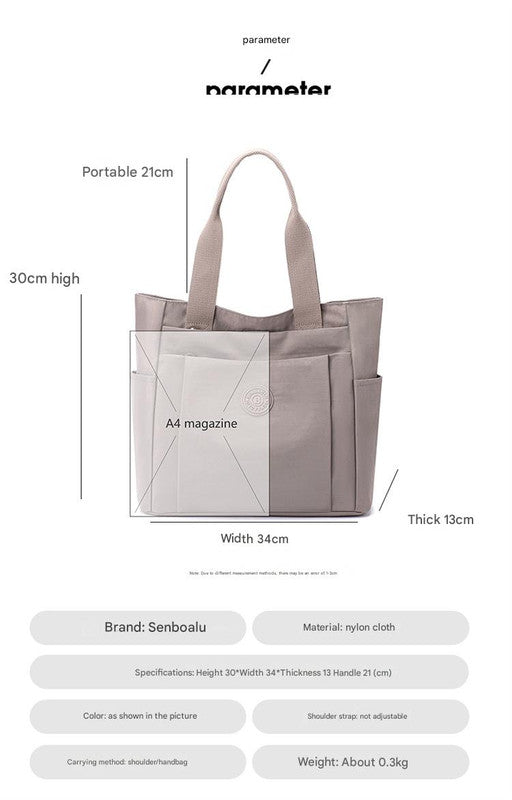 Modern Milk tea color Shoulder Bag with Multiple Pockets - Perfect for Work
