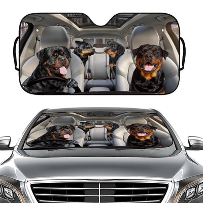 Black Dog Driving Car Sunshade for Windshield - UV Protection