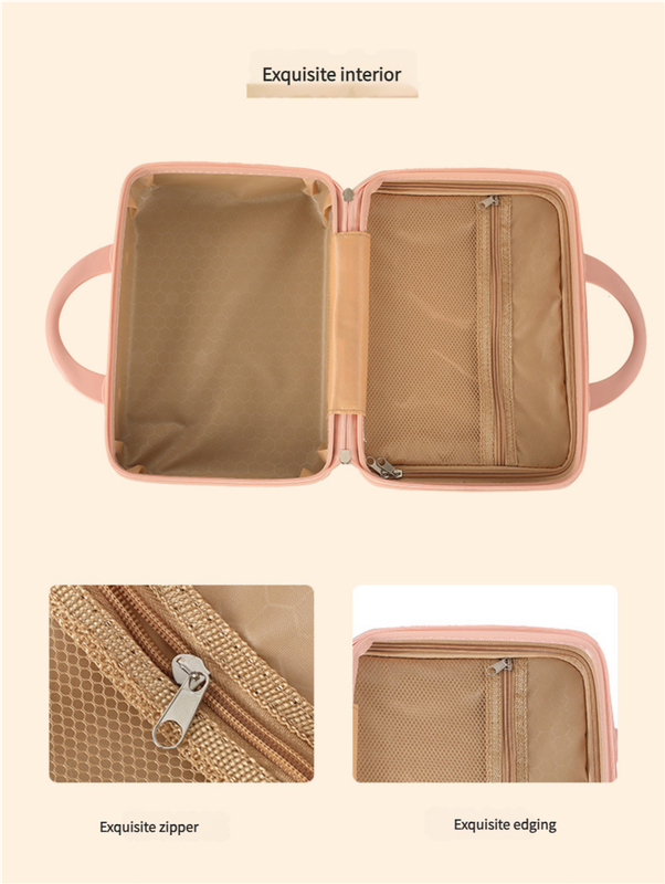 Personalized stylish and lightweight Light yellow mini suitcase for short trips