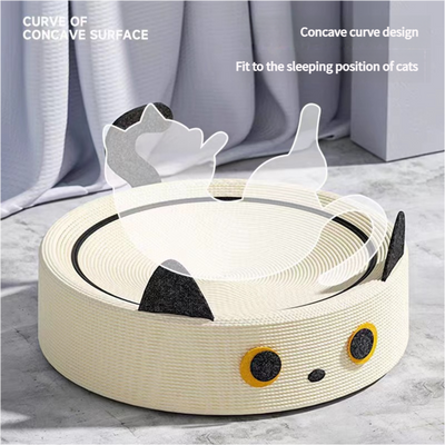 Cute Pink Fabric Pig Cat Scratching Post and Lounger - 41cm Cat Scratch Proof Basin