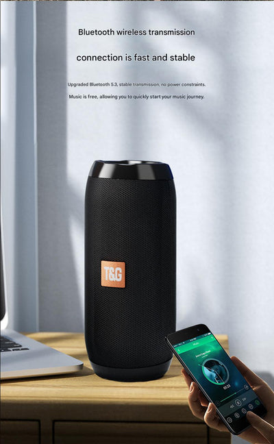 Green (triangle blue) Portable Bluetooth Speaker - HiFi 360 Degree Audio Wireless Mini Speaker, Support Hands-free Calling