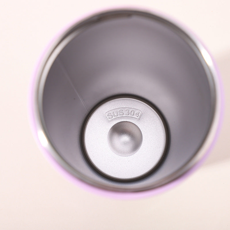 304 Stainless Steel Insulated Tumbler,Cartoon Design Portable Straw Cup for Home and Office(yellow)