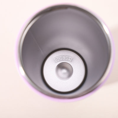 304 Stainless Steel Insulated Tumbler,Cartoon Design Portable Straw Cup for Home and Office(Lotus color)