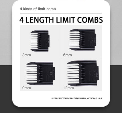 Professional Pet Grooming Hair Clipper Kit - Rechargeable, Low Noise, with Ceramic Blades & 5-Speed Adjustment(gold)