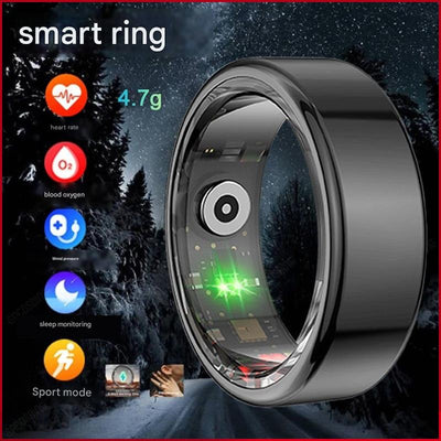 Advanced Smart Health Ring - 24/7 Heart Rate, SpO2, Sleep & Activity Tracker with Magnetic Charging(Silver)