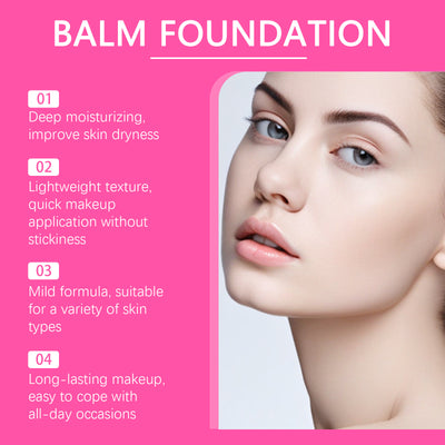 Moisturizing Balm Foundation - Lightweight Texture, Long-Lasting Natural Coverage(Brown)
