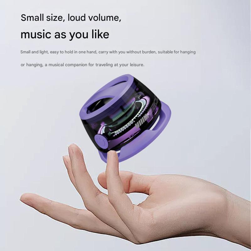 G300 Magnetic Suction Bluetooth Speaker - RGB Lights, 40mm Driver, 6H Playtime(Purple)