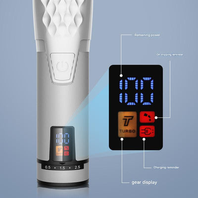 Professional 2-in-1 Cordless Hair Clipper & Trimmer Kit with LED Display & 5-Speed Fine Tuning(Gold)