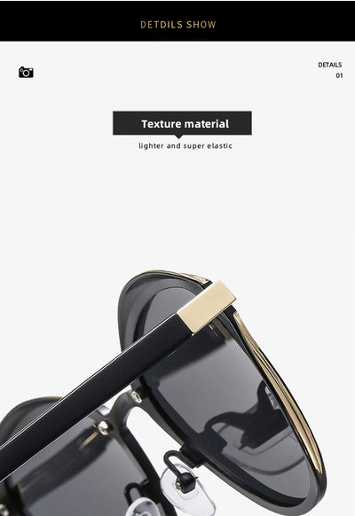 2-pcs Brown Elegant Women's Cat Eye Sunglasses - Anti-Glare, Lightweight Frame