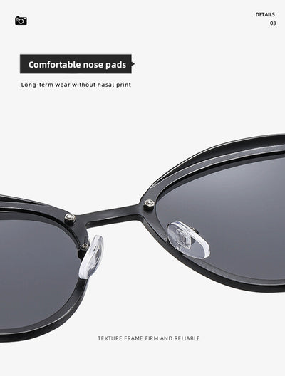 2-pcs Purple Elegant Women's Cat Eye Sunglasses - Anti-Glare, Lightweight Frame