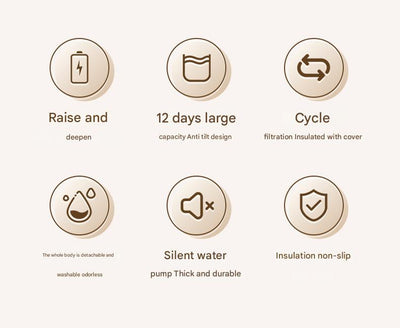 Blue Wireless Automatic Pet Water Fountain - 2.2L Motion Sensor Dispenser