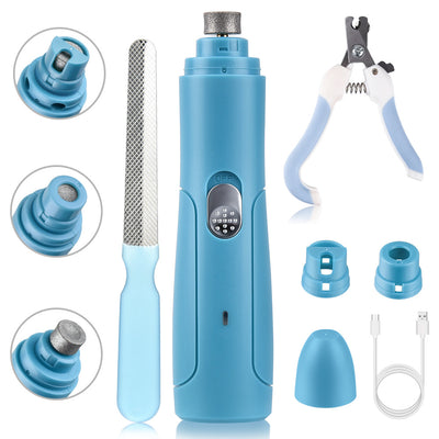 Electric Pet Nail Grinder & Clipper Set - USB Rechargeable Grooming Kit