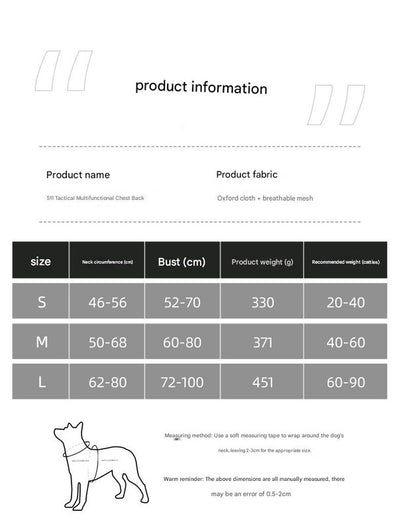 Green Tactical Dog Training Harness - Adjustable Vest for Training and Walking - S