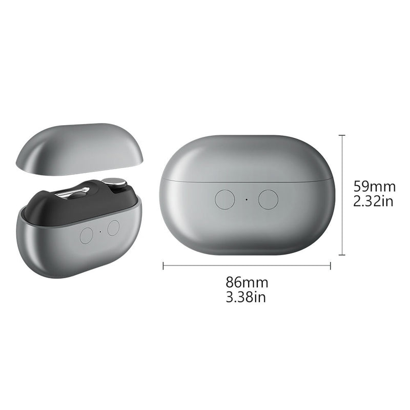 White Multi-Function Electric Nail File - Built-in Storage Space, LED Light, Quiet Operation