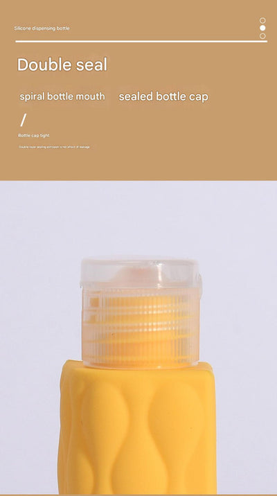 Light blue suit Silicone Travel Bottles Set (4 Pack, 60ml) - Leakproof Refillable & Squeezable