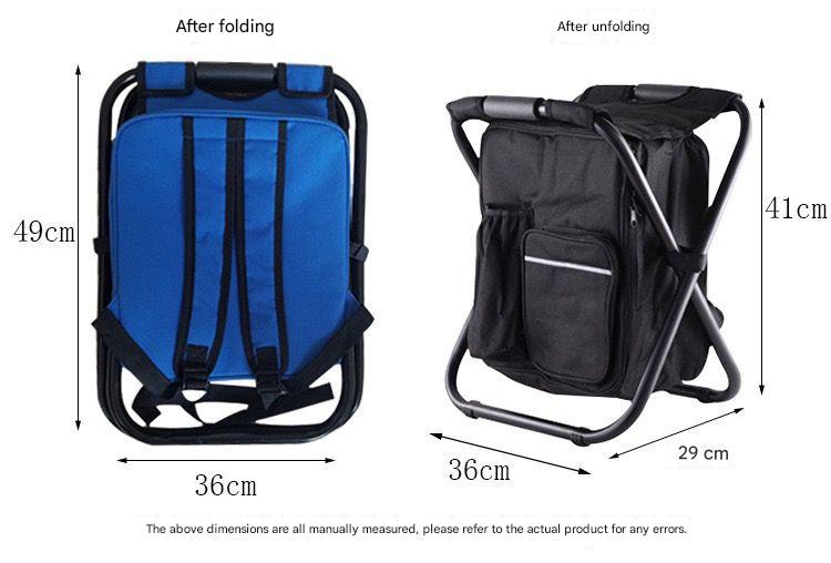 Camouflage Insulated Cooler Backpack Chair - Foldable Stool for Picnics & BBQ