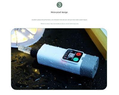 (100 lights in 10 meters color) Camping tent light kit - rechargeable power bank, spool light string, remote control