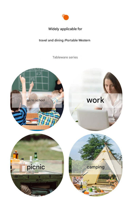 2 - pcs Dark blue Reusable Travel Utensil Set with Case - 304 Stainless Steel Spoon, Fork & Chopsticks