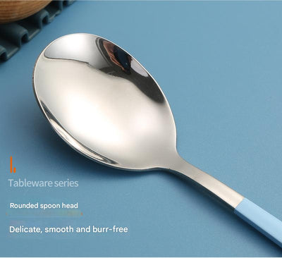 2 - pcs Light blue Reusable Travel Utensil Set with Case - 304 Stainless Steel Spoon, Fork & Chopsticks