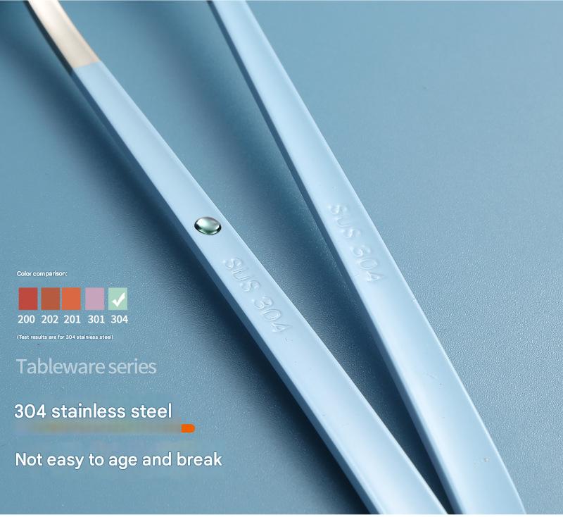 2 - pcs Black Reusable Travel Utensil Set with Case - 304 Stainless Steel Spoon, Fork & Chopsticks